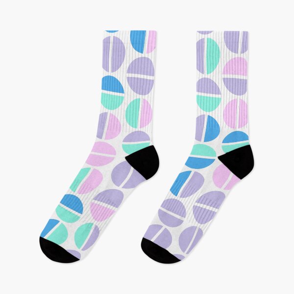 Item preview, Geometric elements in bright neon color palette in repeated asymmetrical mosaic designed and sold by acidmit.