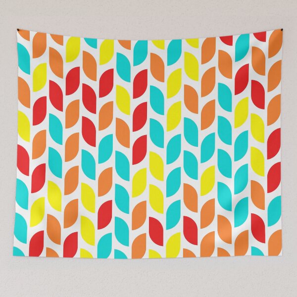 Item preview, Geometric elements in repeated asymmetrical mosaic in bright neon color palette designed and sold by acidmit.