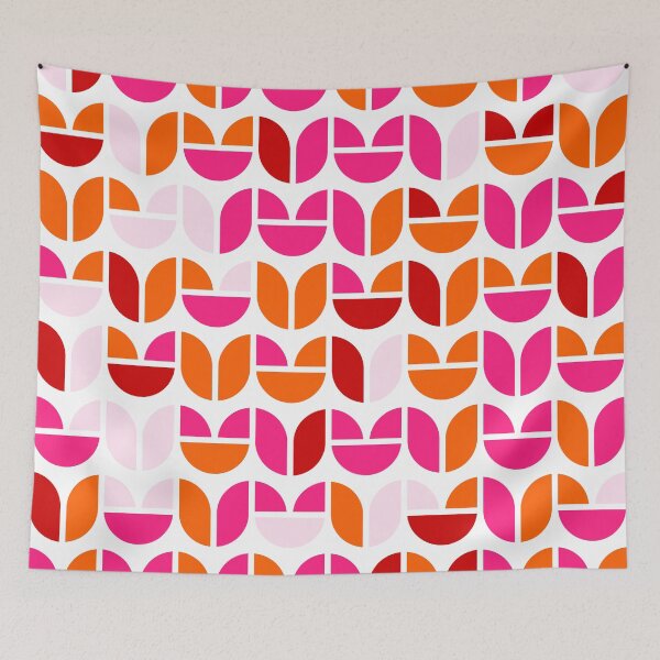 Item preview, Repeated asymmetrical mosaic with geometric elements in bright neon color palette designed and sold by acidmit.