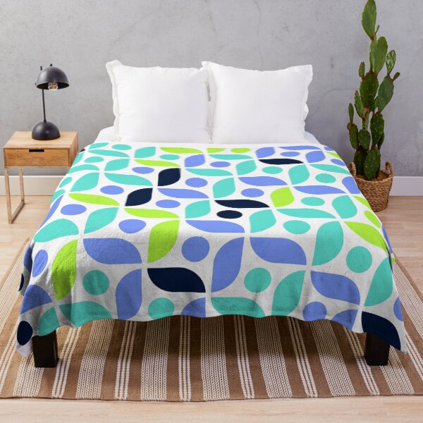 Item preview, Repeated asymmetrical mosaic in bright neon color palette with geometric elements designed and sold by acidmit.