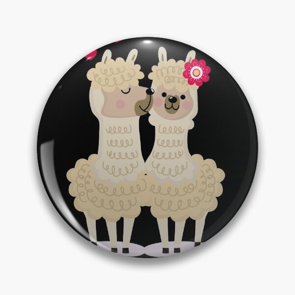 Item preview, Kissing Llamas Valentine day designed and sold by abiabo.