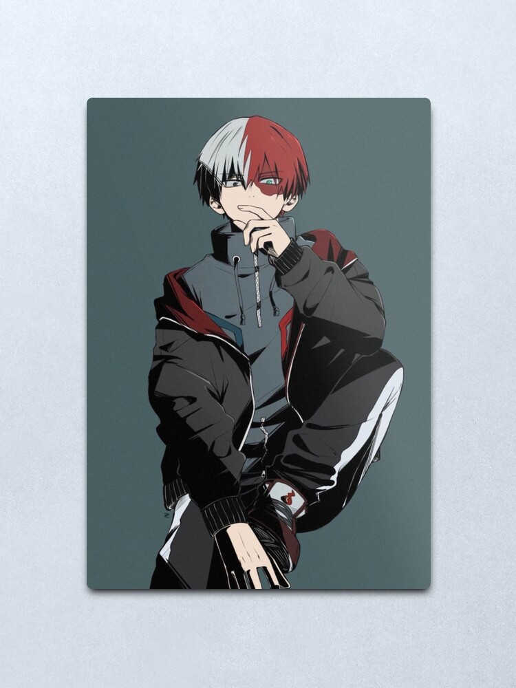 anime my hero academia shoto todoroki metal print for sale by 33panda33 redbubble