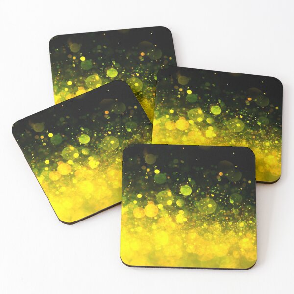Item preview, Abstract electric yellow shiny lights on black background I designed and sold by fowons.