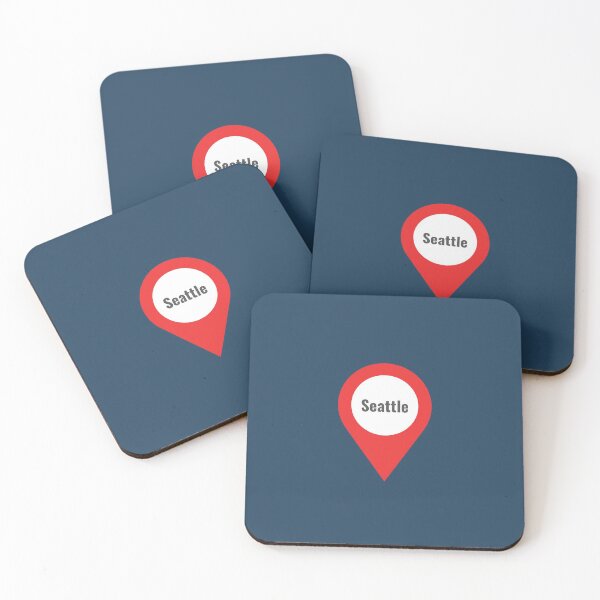 Item preview, Seattle - Location Tag (pink) designed and sold by CityCollection.