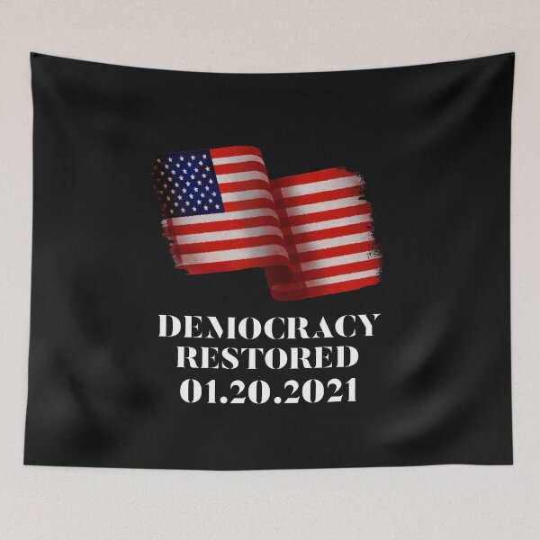 Item preview, Democracy Restored 2021, Inauguration Day Commemorative Sovenir Gift designed and sold by DiscGolfTees.