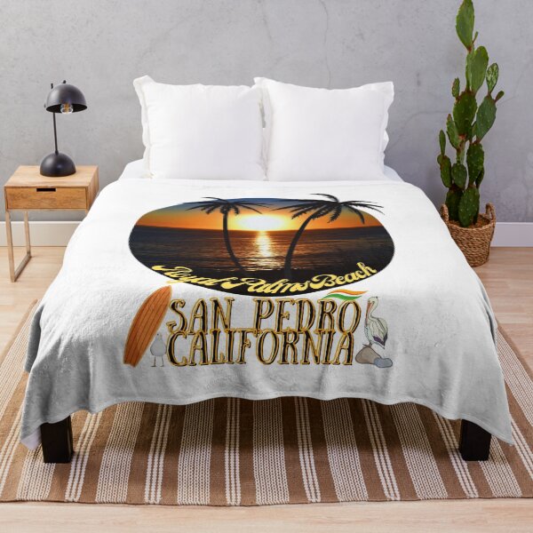 Item preview, San Pedro California Sunset Royal Palms Beach Merch White designed and sold by concettaellis.