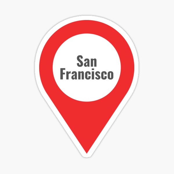 Item preview, San Francisco - Location Tag (pink) designed and sold by CityCollection.