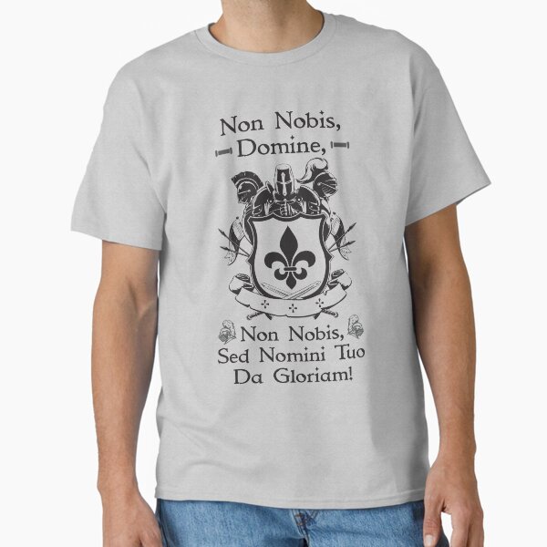 Vista previa del artículo con la obra «Non Nobis Domine, Non Nobis Sed Nomini Tuo Da Gloriam», diseñado y vendido por MedievalWear.