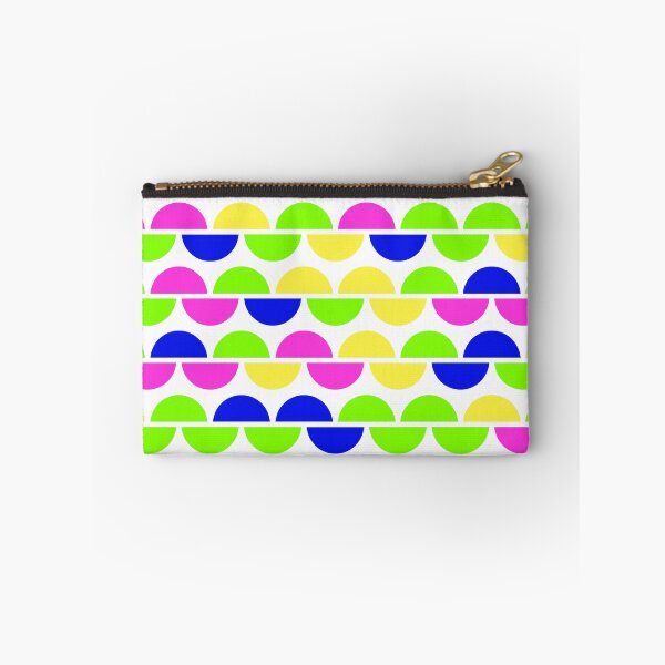 Item preview, Geometric elements in bright neon color palette in repeated asymmetrical ornament designed and sold by acidmit.