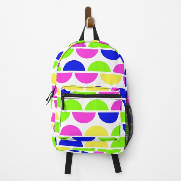 Item preview, Geometric elements in bright neon color palette in repeated asymmetrical ornament designed and sold by acidmit.