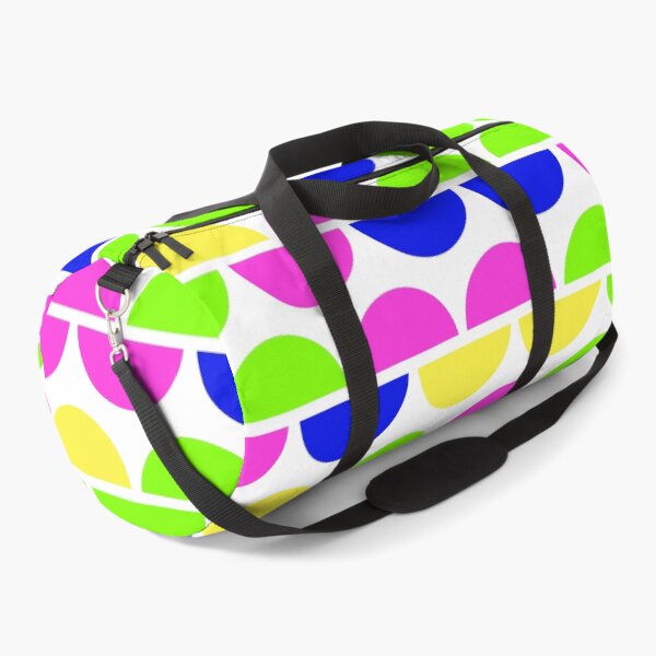 Item preview, Geometric elements in bright neon color palette in repeated asymmetrical ornament designed and sold by acidmit.