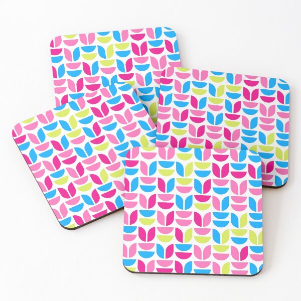 Item preview, Geometric elements in repeated asymmetrical ornament in bright neon color palette designed and sold by acidmit.