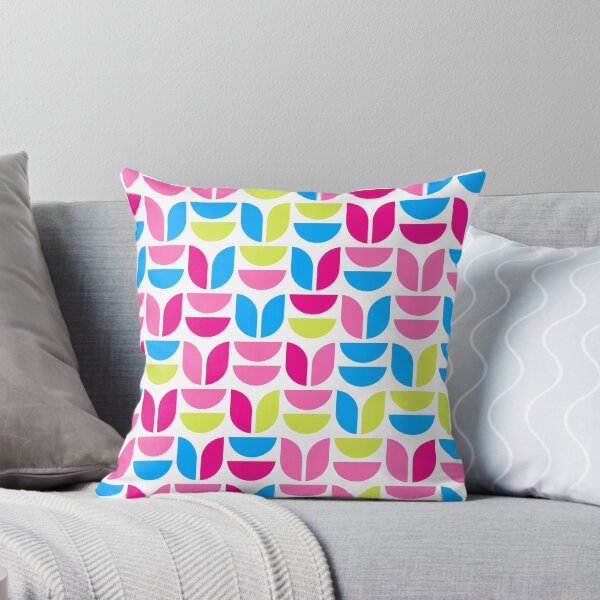 Item preview, Geometric elements in repeated asymmetrical ornament in bright neon color palette designed and sold by acidmit.