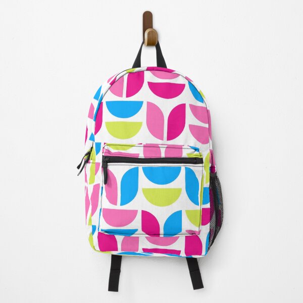 Item preview, Geometric elements in repeated asymmetrical ornament in bright neon color palette designed and sold by acidmit.