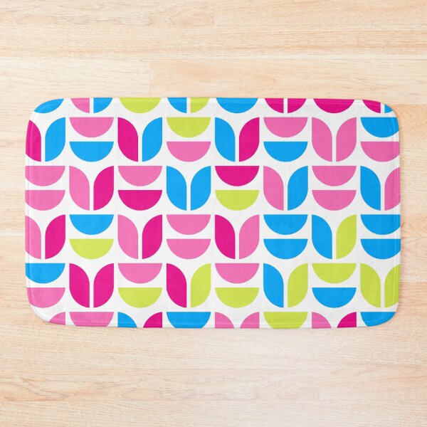 Item preview, Geometric elements in repeated asymmetrical ornament in bright neon color palette designed and sold by acidmit.