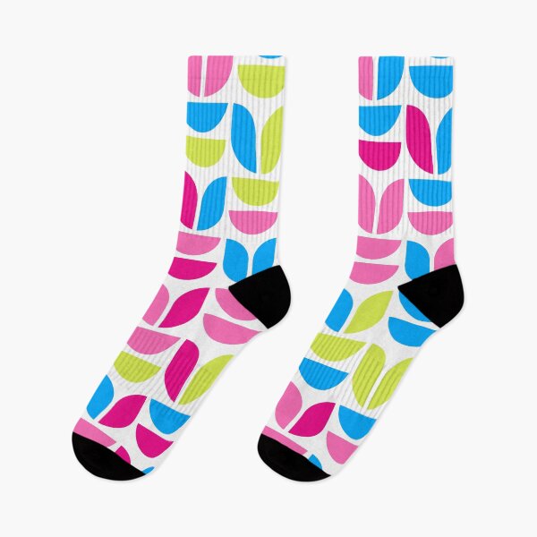 Item preview, Geometric elements in repeated asymmetrical ornament in bright neon color palette designed and sold by acidmit.