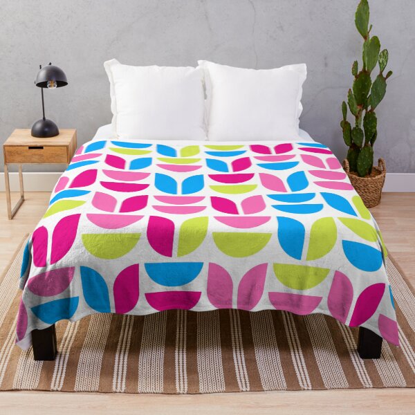 Item preview, Geometric elements in repeated asymmetrical ornament in bright neon color palette designed and sold by acidmit.