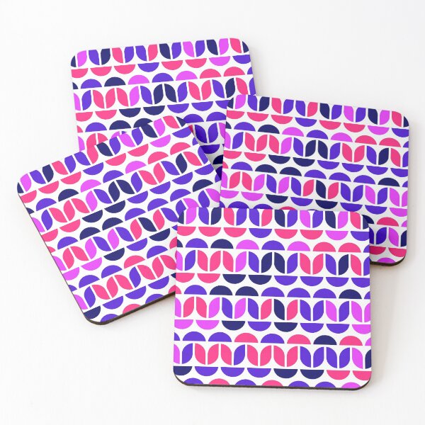 Item preview, Repeated asymmetrical ornament with geometric elements in bright neon color palette designed and sold by acidmit.