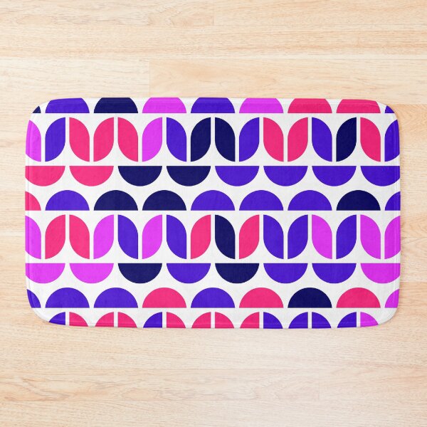 Item preview, Repeated asymmetrical ornament with geometric elements in bright neon color palette designed and sold by acidmit.