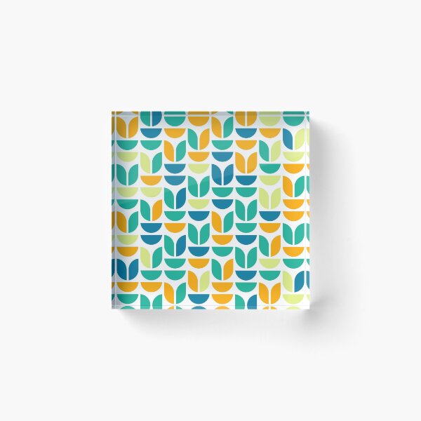 Item preview, Repeated asymmetrical ornament in bright neon color palette with geometric elements designed and sold by acidmit.