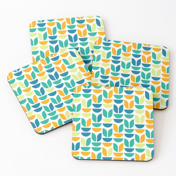 Item preview, Repeated asymmetrical ornament in bright neon color palette with geometric elements designed and sold by acidmit.