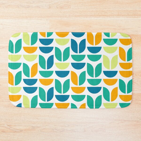 Item preview, Repeated asymmetrical ornament in bright neon color palette with geometric elements designed and sold by acidmit.