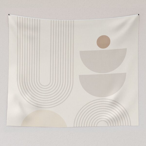 Item preview, Neutral tone Mid century modern rainbow designed and sold by mysticminimals.