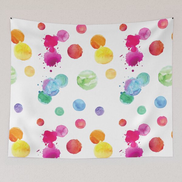 Item preview, Artist Palette Polka Dot - Multicolor - White background designed and sold by MerchActually.