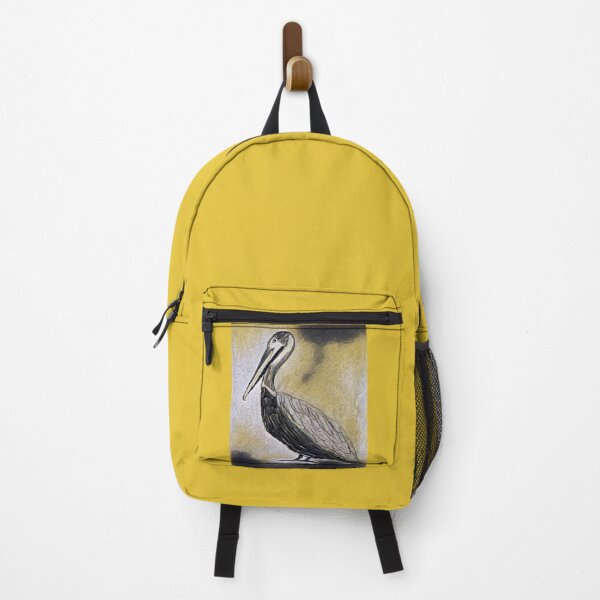 Item preview, Pelican in gray and yellow in artistic form designed and sold by Pelikancrazy.