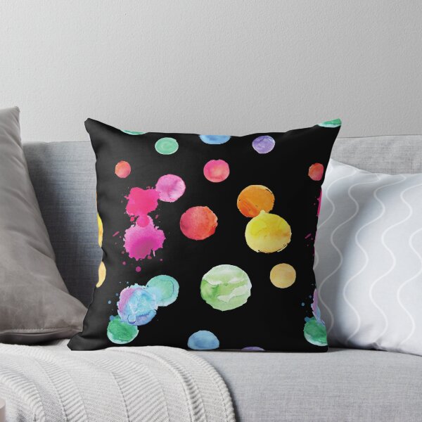 Item preview, Artist Palette Polka Dot - Multicolor - Black background designed and sold by MerchActually.