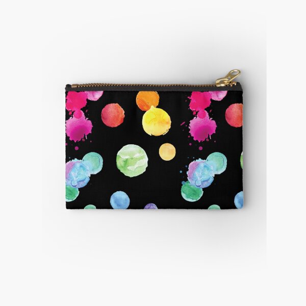 Item preview, Artist Palette Polka Dot - Multicolor - Black background designed and sold by MerchActually.
