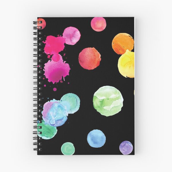 Item preview, Artist Palette Polka Dot - Multicolor - Black background designed and sold by MerchActually.