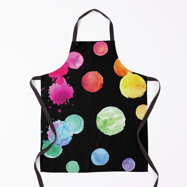 Item preview, Artist Palette Polka Dot - Multicolor - Black background designed and sold by MerchActually.