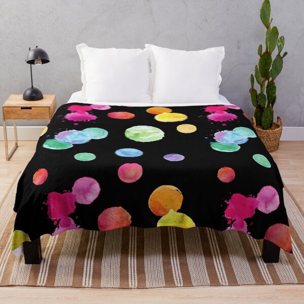 Item preview, Artist Palette Polka Dot - Multicolor - Black background designed and sold by MerchActually.