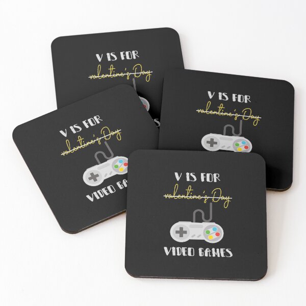 Item preview, V Is For Valentine's Day Video Games with a controller design illustration  designed and sold by MerchSpot.