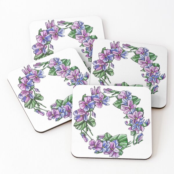 Item preview, Violets watercolor illustration designed and sold by Shevi.