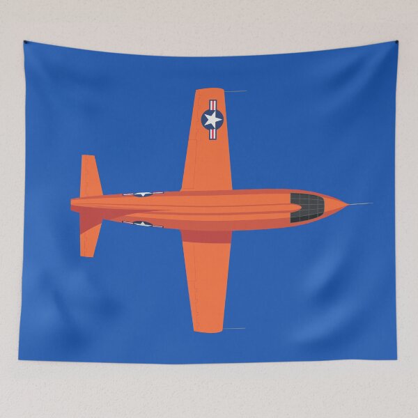 Item preview, X-1 Mach Buster Rocket Aircraft - Orange Blue designed and sold by VoodooCircus.