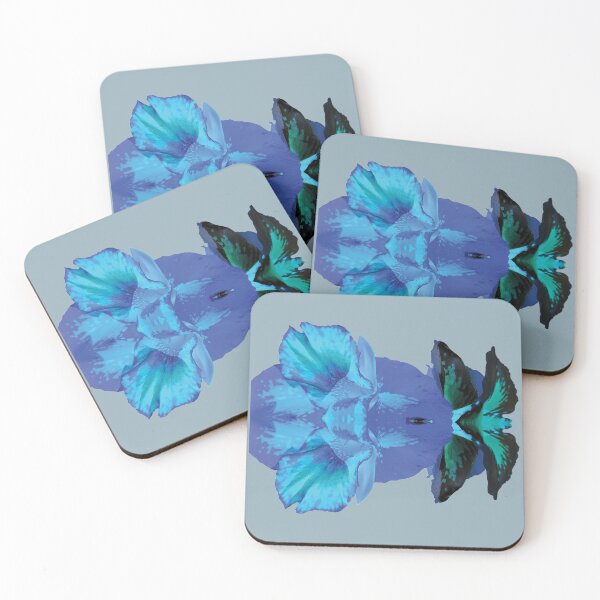 Item preview, Bird of love-blue grey background designed and sold by CSouissi.