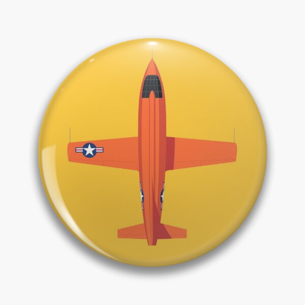 Artikelvorschau, X-1 Mach Buster Rocket Aircraft - Orange Yellow entworfen und verkauft von VoodooCircus.