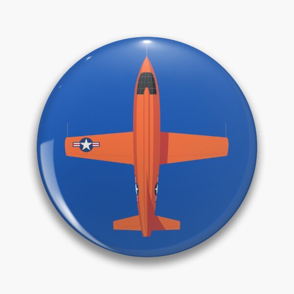 Item preview, X-1 Mach Buster Rocket Aircraft - Orange Blue designed and sold by VoodooCircus.