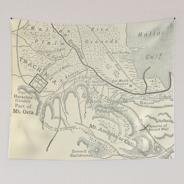 Item preview, Map of Thermopylae Hotgates designed and sold by ClassicalGreece.