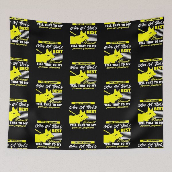 Item preview, Diamond Girl Best Friend German Shepherd Dog designed and sold by teamph.