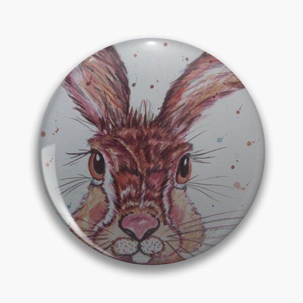 Item preview, 'Springtime Hare' contemporary watercolour painting with splattereffect background  designed and sold by Suzanne Thomson.