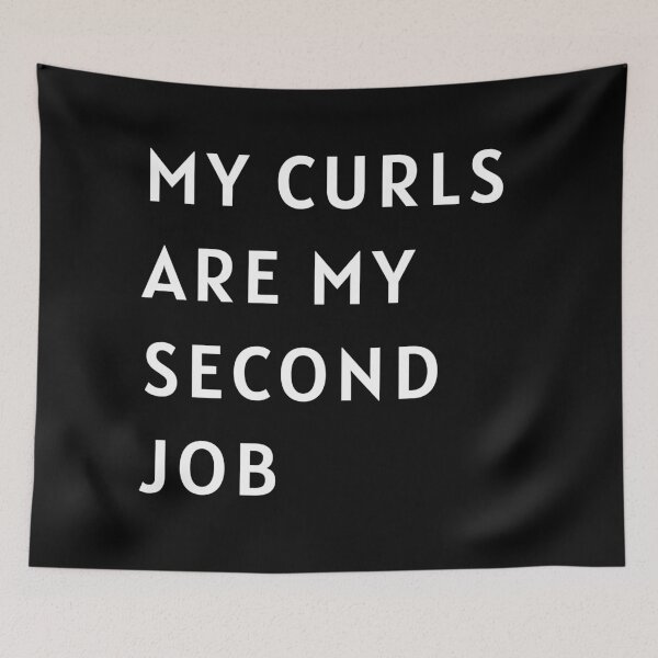 Item preview, Mis rizos son mi segundo trabajo - Curly merch designed and sold by SpeshMerch.