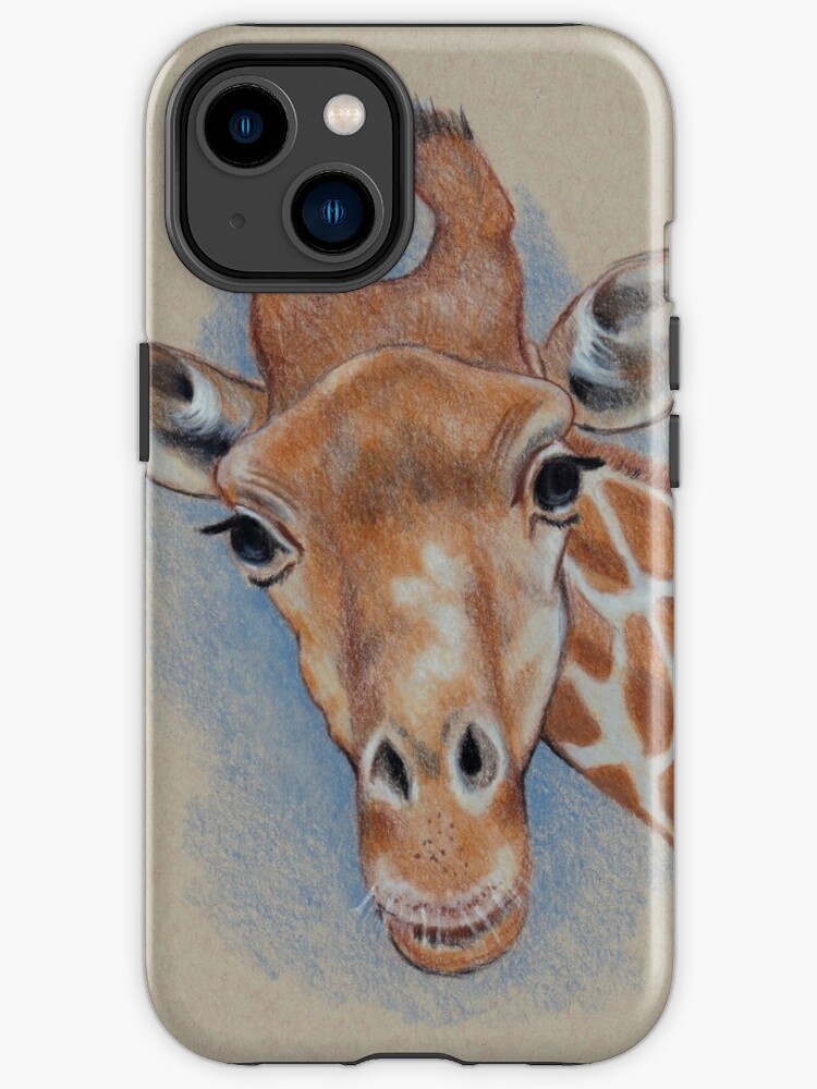 iPhone 14 Letter A Giraffe Animal Print Monogram Initial Case