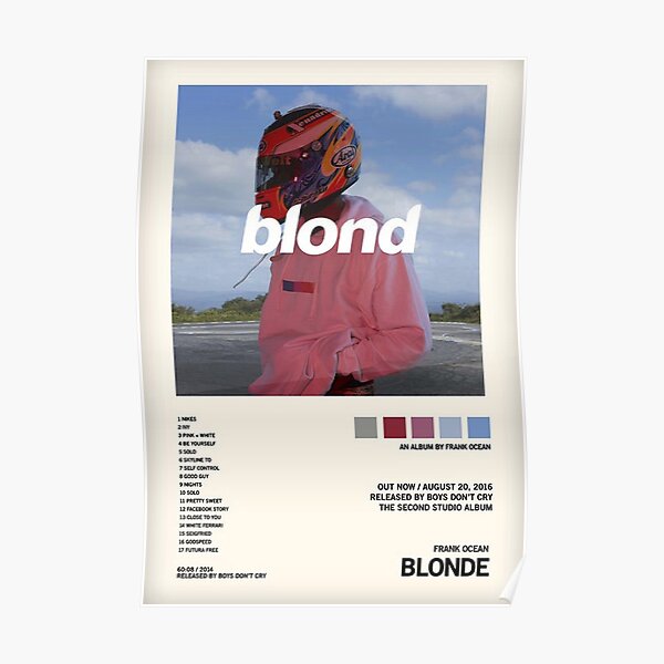 Frank Ocean Album Tracklist Poster