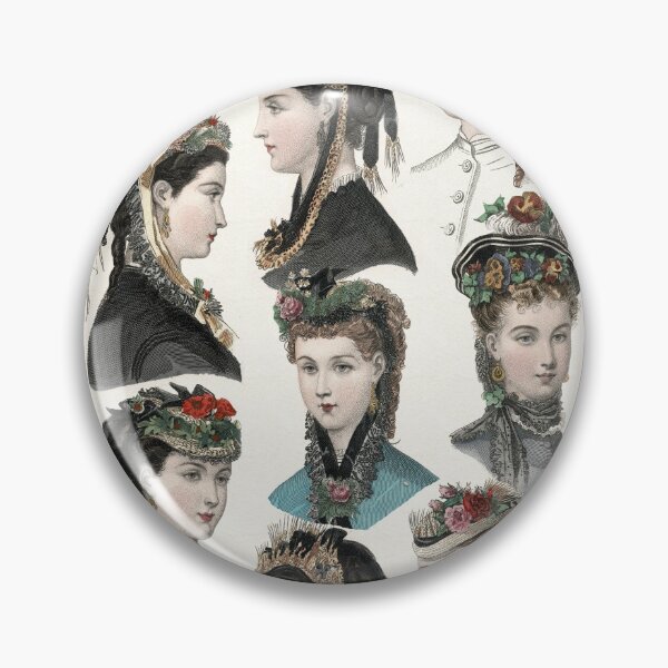 Item preview, Elegant Victorian Women in Vintage Fashion Hats designed and sold by AntiqueImages.