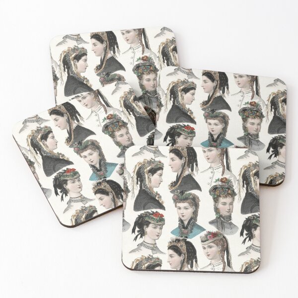 Item preview, Elegant Victorian Women in Vintage Fashion Hats designed and sold by AntiqueImages.