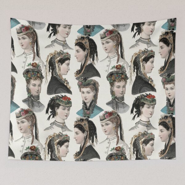 Item preview, Elegant Victorian Women in Vintage Fashion Hats designed and sold by AntiqueImages.