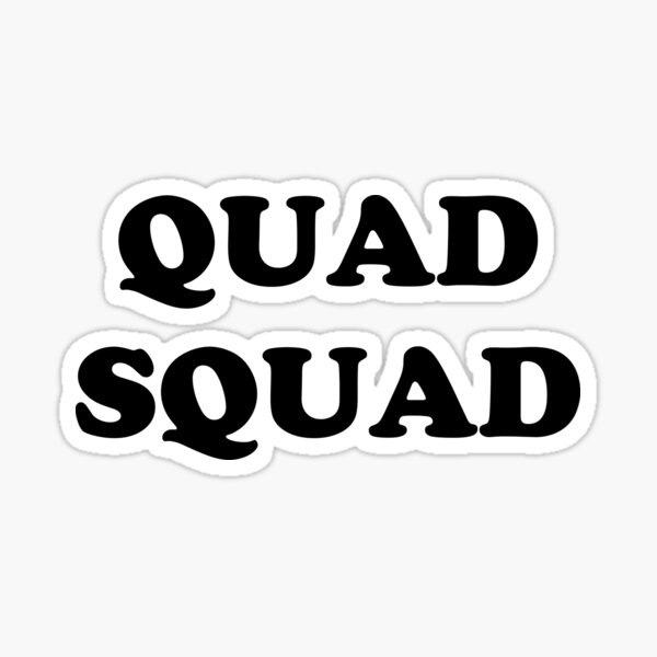""QUAD SQUAD"" Sticker by radicalgina Redbubble